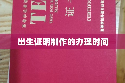 梁园出生证明制作的办理时间